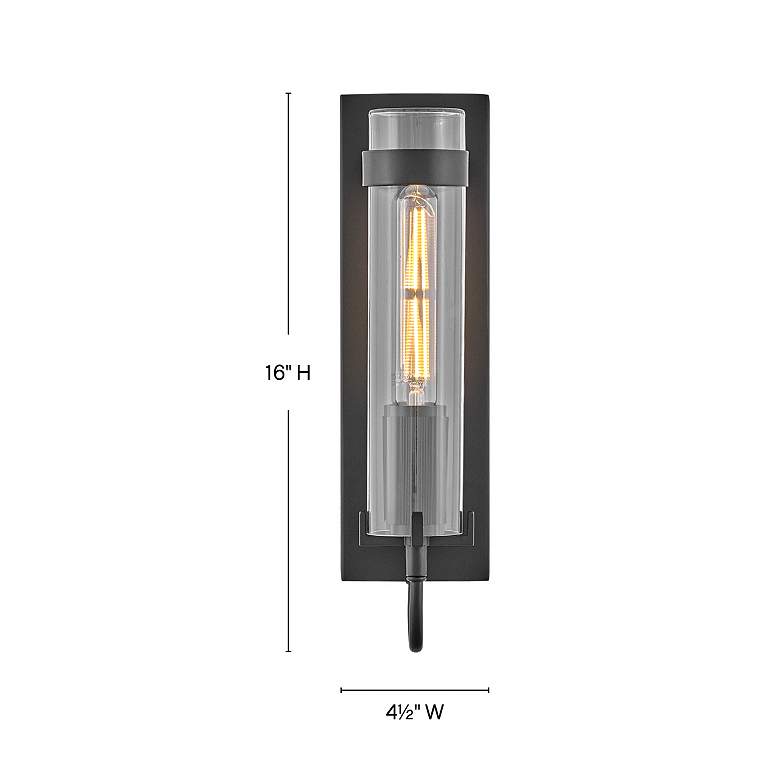 Image 3 Hinkley Ryden 16" High Black Outdoor Wall Light more views