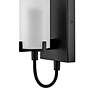 3_Hinkley Ryden 24" High Black Wall Sconce with Etched Glass more views