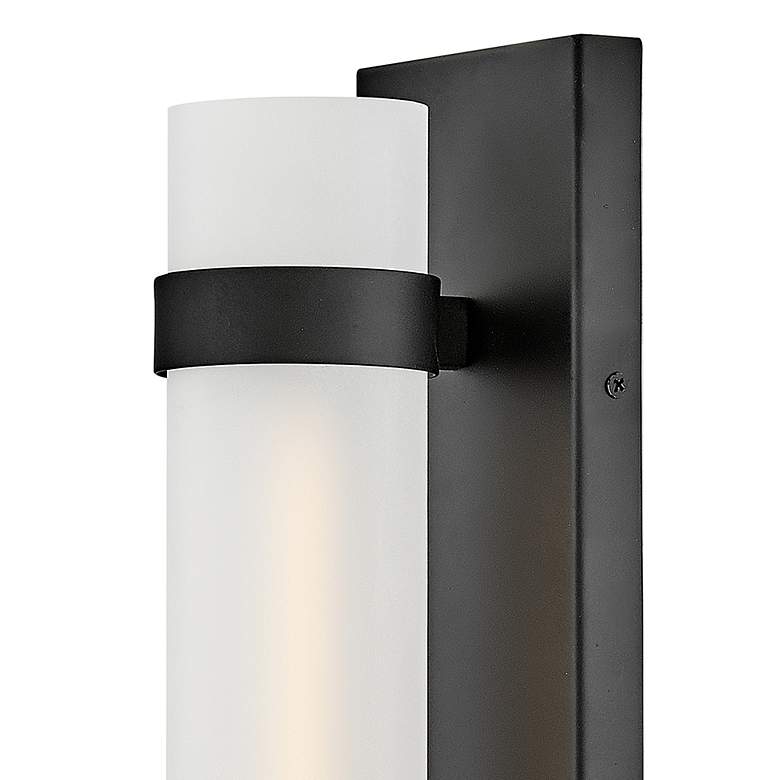 Image 4 Hinkley Ryden 24" High Black Wall Sconce with Etched Glass more views
