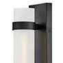 4_Hinkley Ryden 24" High Black Wall Sconce with Etched Glass more views