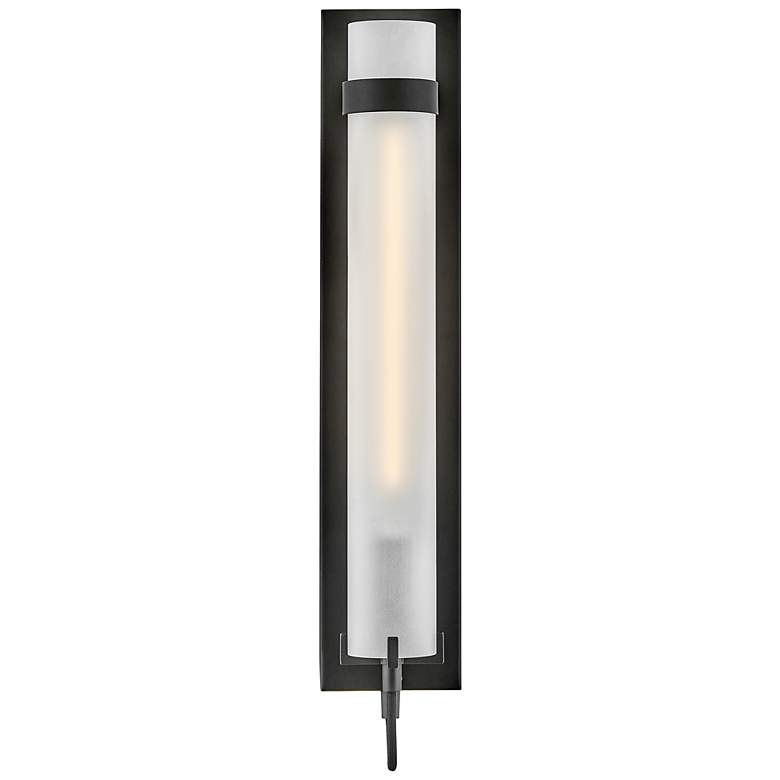 Image 7 Hinkley Ryden 24" High Black Wall Sconce with Etched Glass more views
