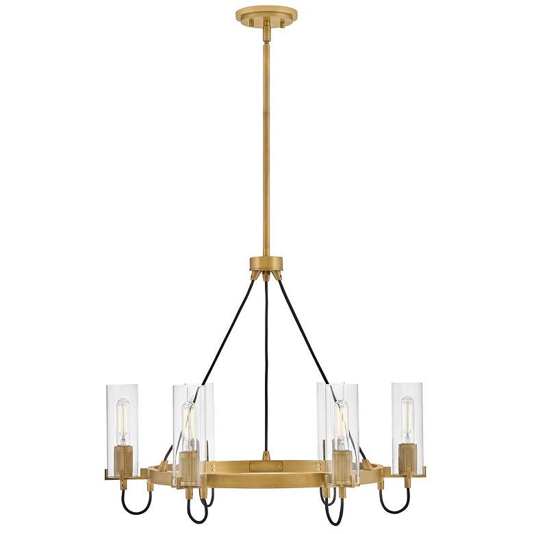 Image 1 Hinkley Ryden 28" Wide Heritage Brass 6-Light Chandelier
