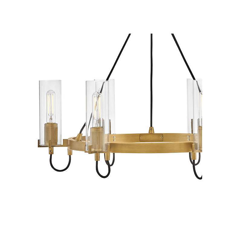 Image 2 Hinkley Ryden 28" Wide Heritage Brass 6-Light Chandelier more views