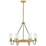 2_Hinkley Ryden 28" Wide Heritage Brass 6-Light Chandelier more views