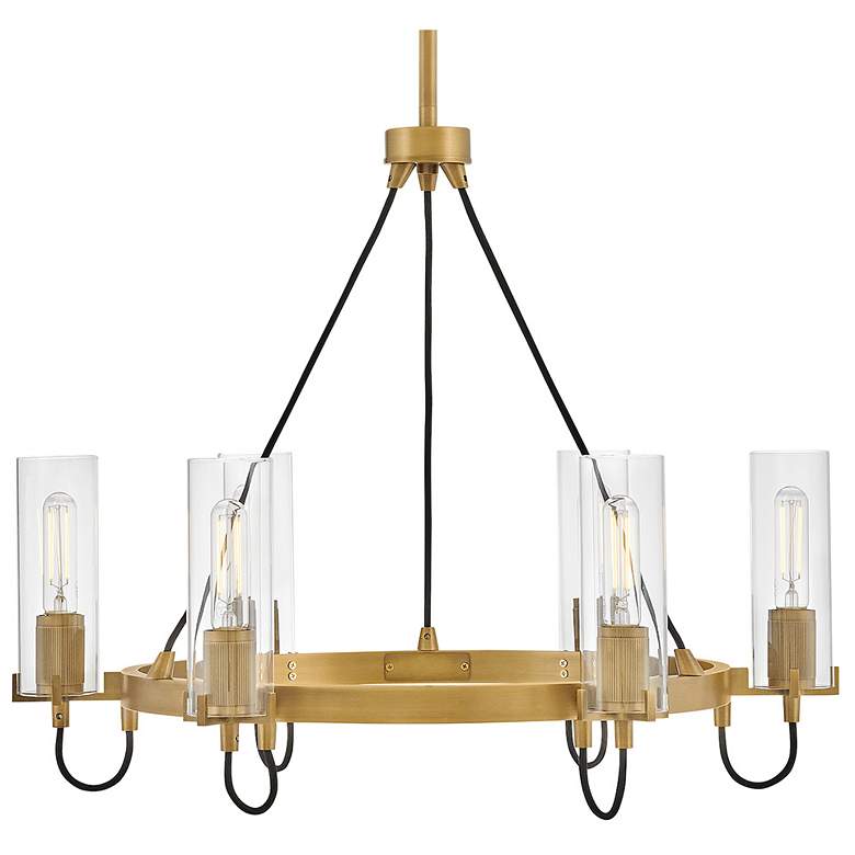 Image 4 Hinkley Ryden 28" Wide Heritage Brass 6-Light Chandelier more views