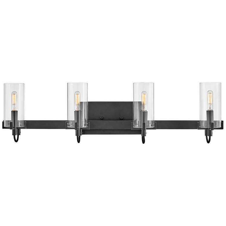 Image 1 Hinkley Ryden 30" Wide Black 4-Light Bath Light