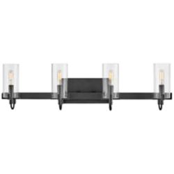 Hinkley Ryden 30" Wide Black 4-Light Bath Light