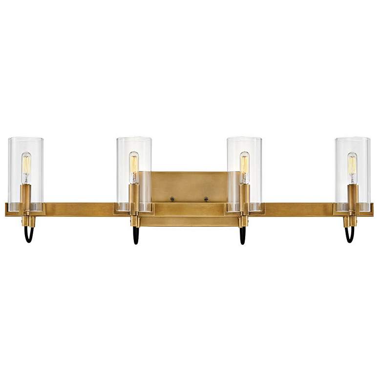 Image 1 Hinkley Ryden 30" Wide Heritage Brass 4-Light Bath Light
