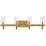 1_Hinkley Ryden 30" Wide Heritage Brass 4-Light Bath Light