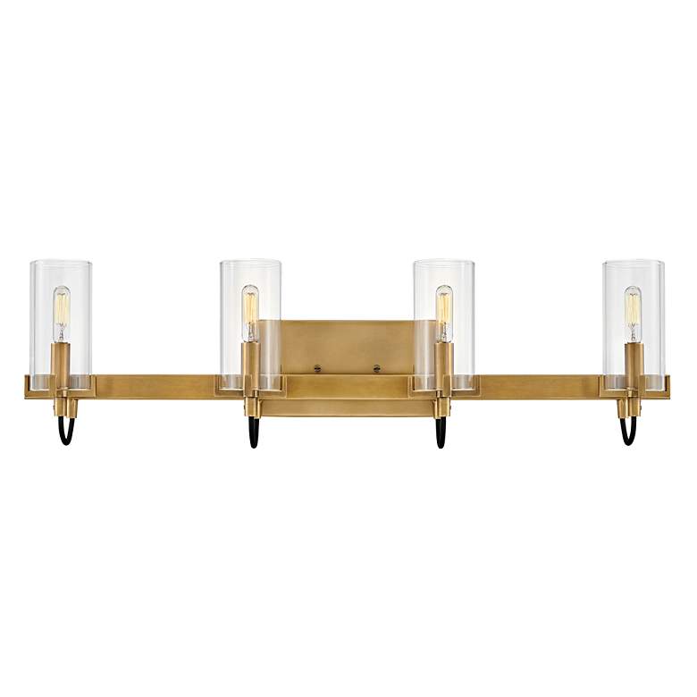 Image 2 Hinkley Ryden 30" Wide Heritage Brass 4-Light Bath Light more views