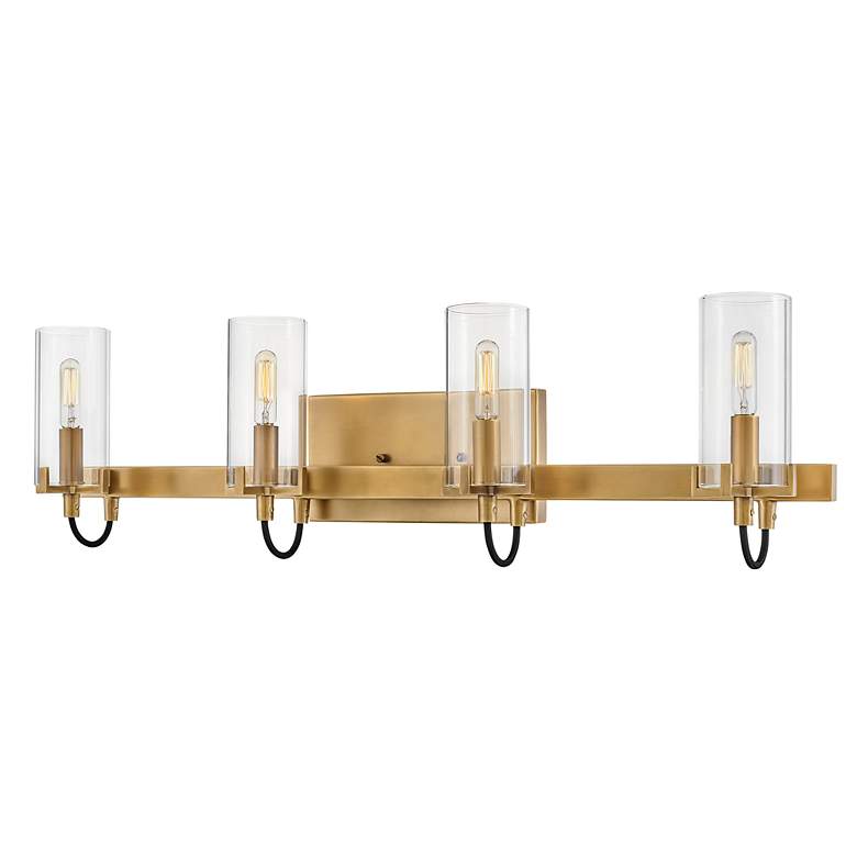 Image 3 Hinkley Ryden 30" Wide Heritage Brass 4-Light Bath Light more views