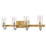 5_Hinkley Ryden 30" Wide Heritage Brass 4-Light Bath Light more views