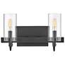 1_Hinkley Ryden 8 1/4" High Black 2-Light Wall Sconce