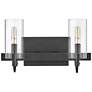 4_Hinkley Ryden 8 1/4" High Black 2-Light Wall Sconce more views