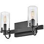 6_Hinkley Ryden 8 1/4" High Black 2-Light Wall Sconce more views