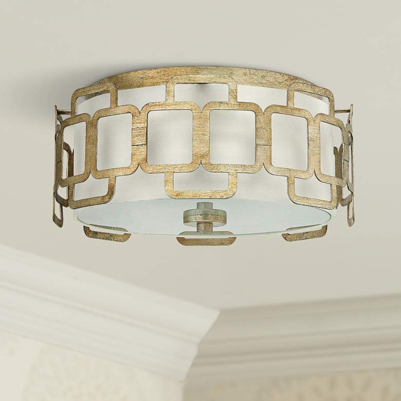 Image 1 Hinkley Sabina 15 inch Wide Silver Leaf Round Ceiling Light