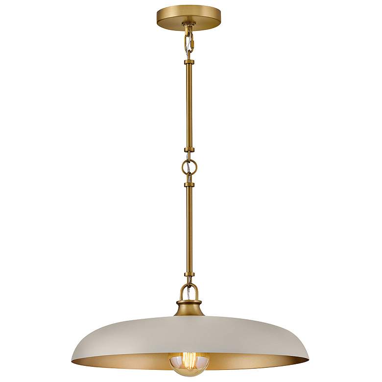 Image 1 Hinkley Sadie 18" Wide Lacquered Brass Pendant Light
