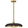 Hinkley Sadie 18"W Lacquered Brass and Black Pendant Light