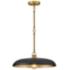 Hinkley Sadie 18"W Lacquered Brass and Black Pendant Light