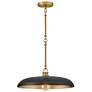 2_Hinkley Sadie 18"W Lacquered Brass and Black Pendant Light more views