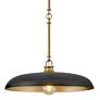 3_Hinkley Sadie 18"W Lacquered Brass and Black Pendant Light more views
