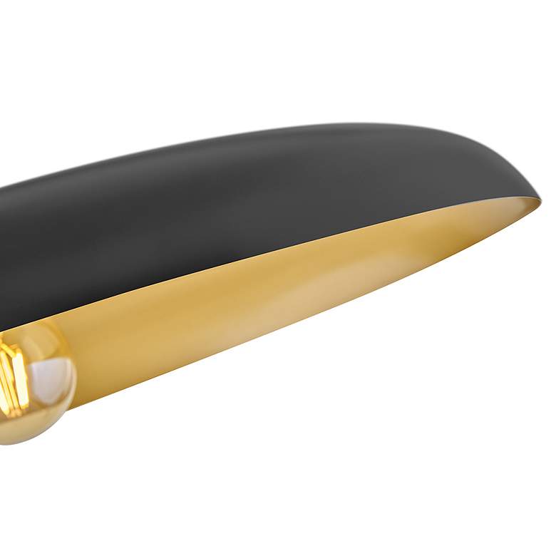 Image 5 Hinkley Sadie 18"W Lacquered Brass and Black Pendant Light more views