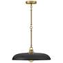 Hinkley Sadie 18"W Lacquered Brass and Black Pendant Light