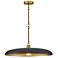 Hinkley Sadie 24" Wide Lacquered Brass and Black Pendant Light