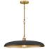 Hinkley Sadie 24" Wide Lacquered Brass and Black Pendant Light