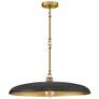 2_Hinkley Sadie 24" Wide Lacquered Brass and Black Pendant Light more views