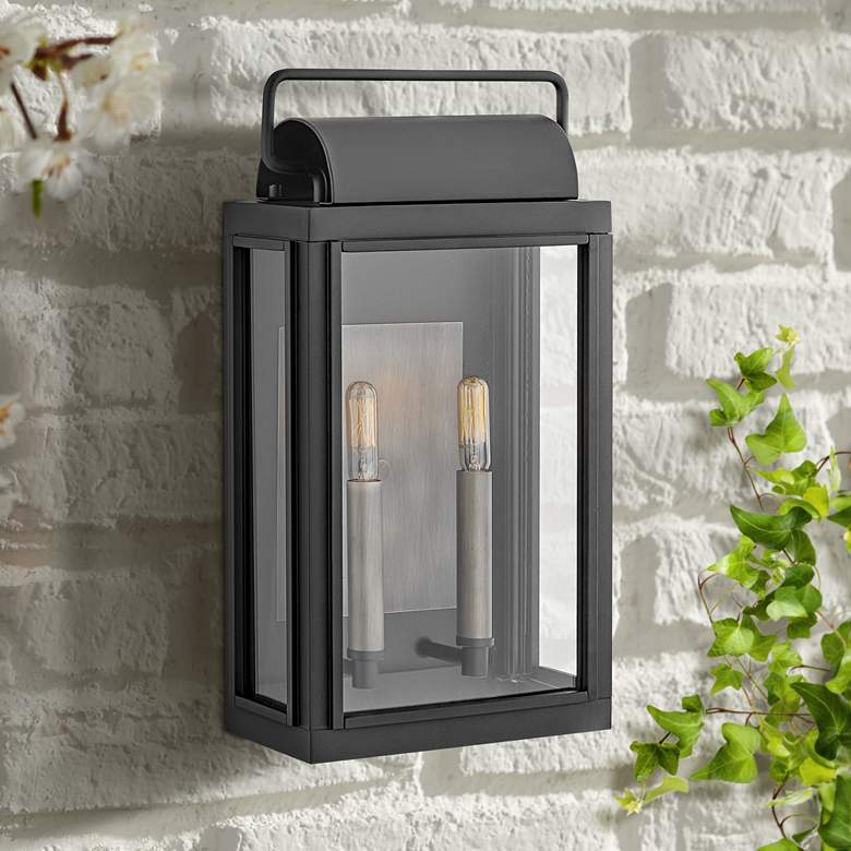 Image 1 Hinkley Sag Harbor 16 1/2 inch High Black Outdoor Wall Light