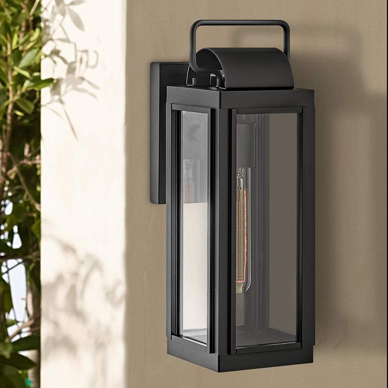 Image 1 Hinkley Sag Harbor 16 1/4 inch High Black Outdoor Wall Light