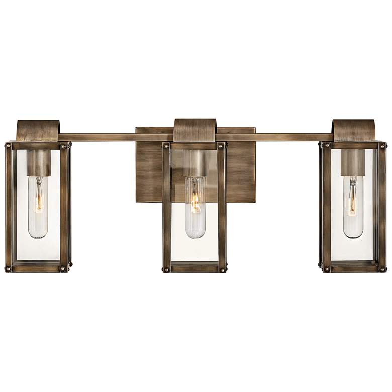 Image 1 Hinkley Sag Harbor 23 inchW Burnished Bronze 3-Light Bath Light