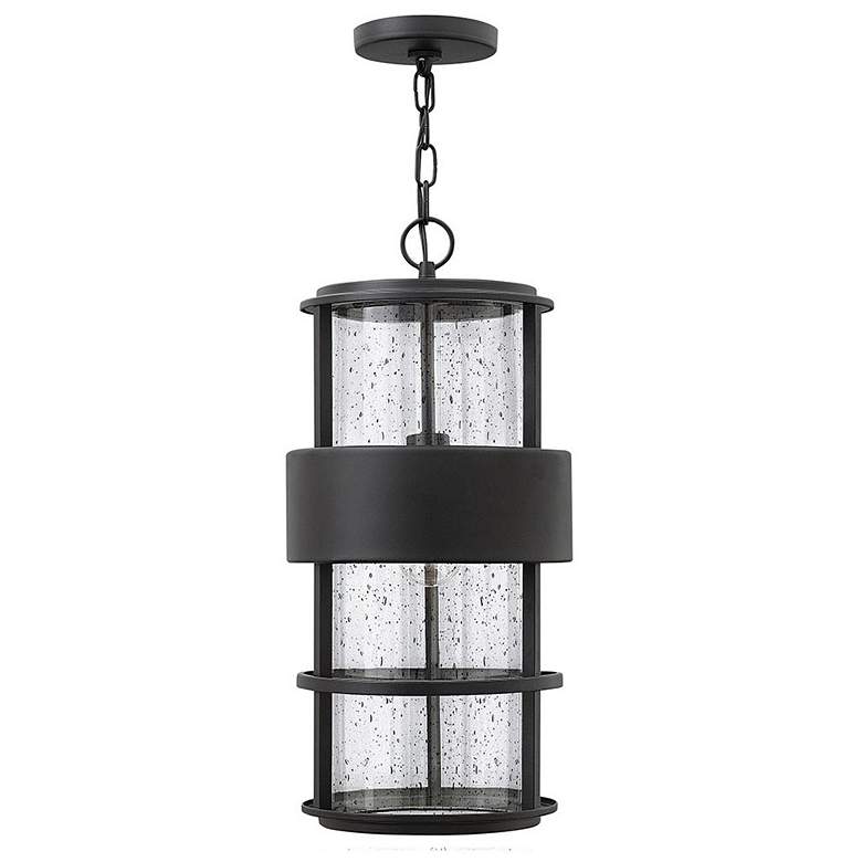 Image 1 Hinkley Saturn 21 1/4" High Satin Black Outdoor Hanging Light