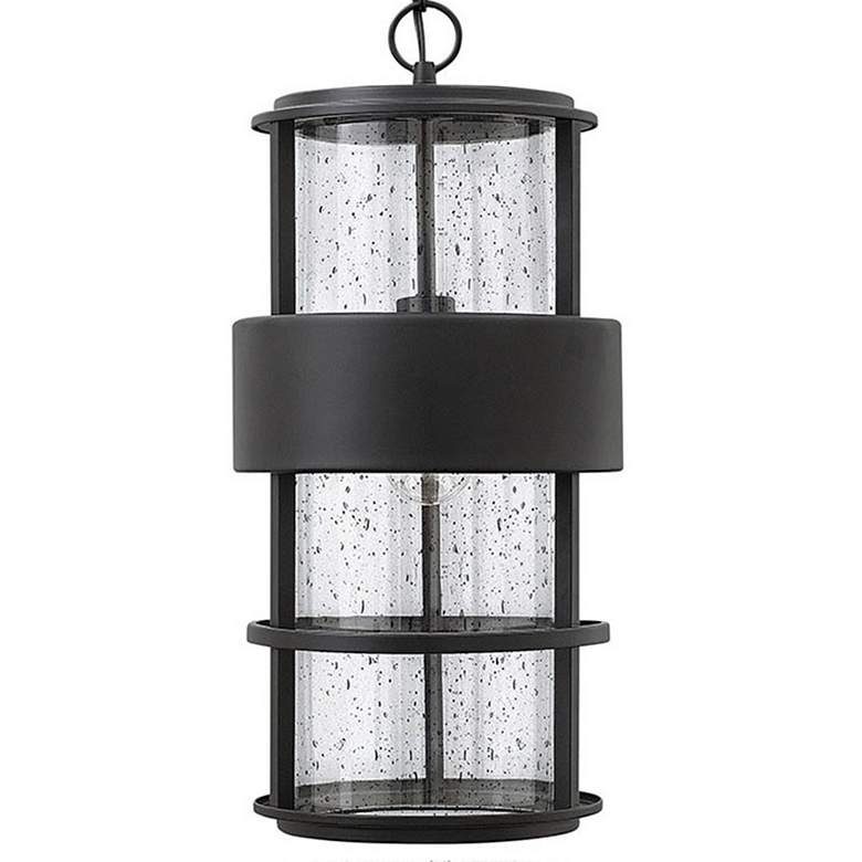 Image 2 Hinkley Saturn 21 1/4" High Satin Black Outdoor Hanging Light more views