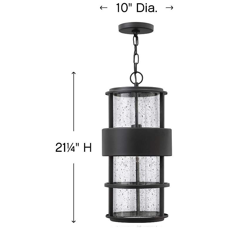 Image 4 Hinkley Saturn 21 1/4" High Satin Black Outdoor Hanging Light more views