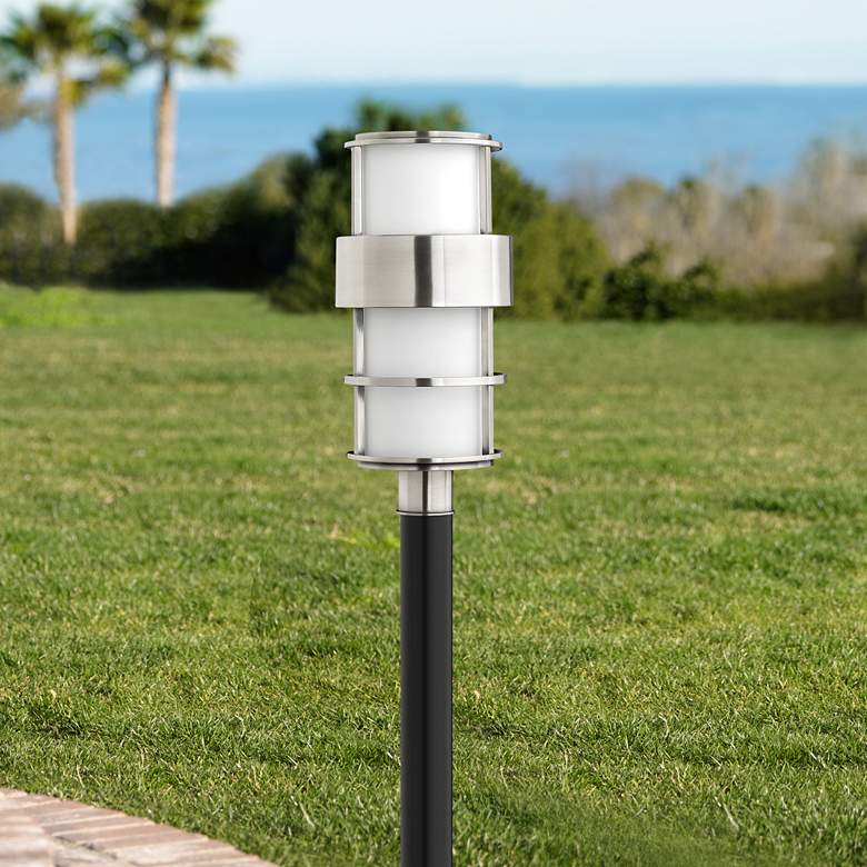 Image 2 Hinkley Saturn 21 3/4" High Stainless Steel Post Mount Light