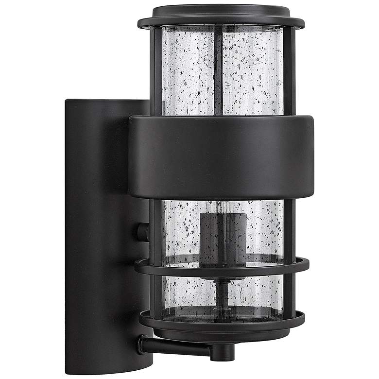 Image 1 Hinkley Saturn 6 inch Wide Satin Black Outdoor Wall Light