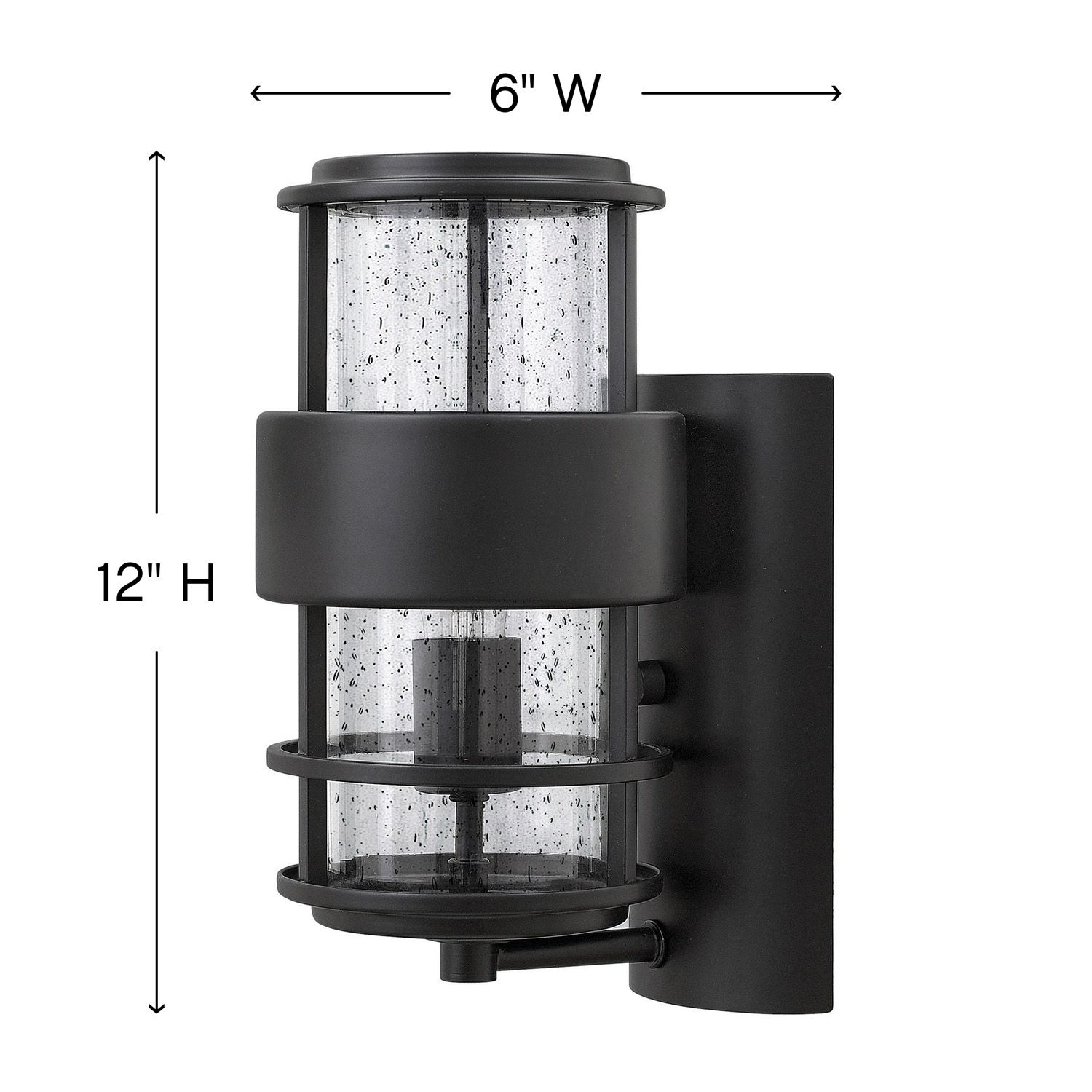 Image 4 Hinkley Saturn 6" Wide Satin Black Outdoor Wall Light more views