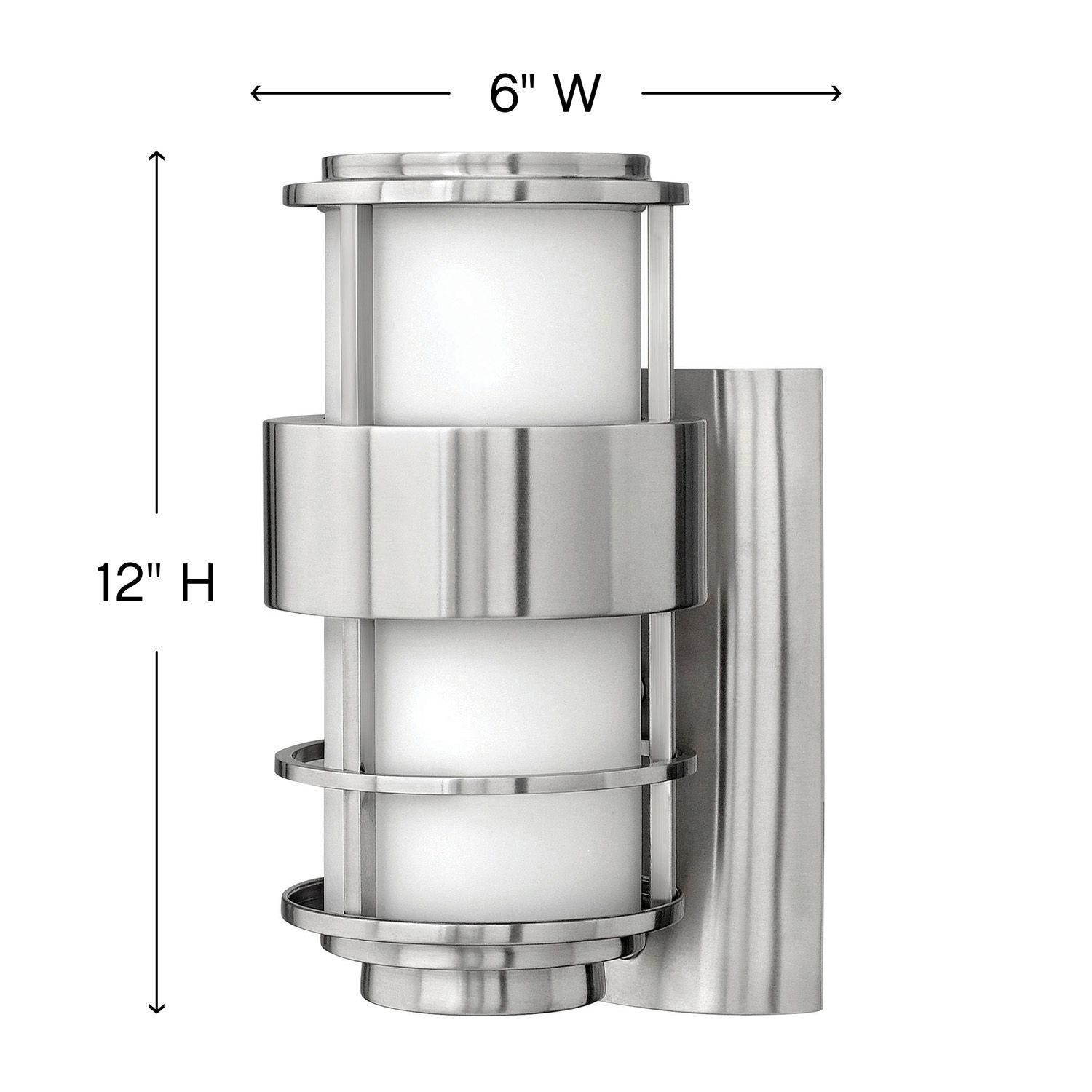Image 5 Hinkley Saturn Stainless Steel 12" High Outdoor Wall Light more views