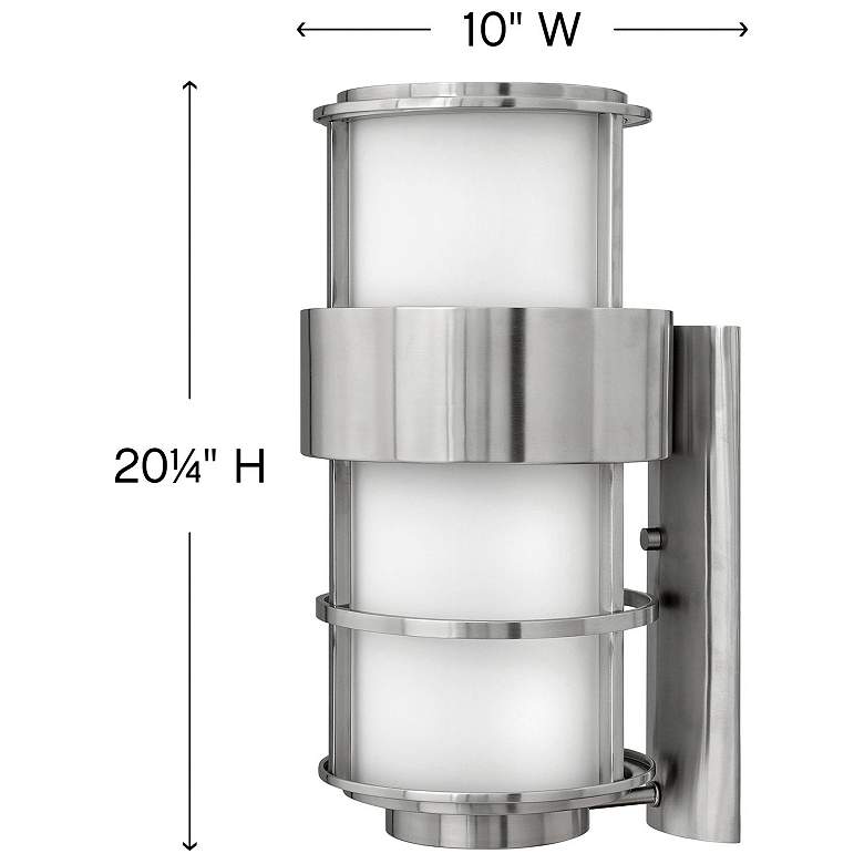 Image 5 Hinkley Saturn Steel 20 1/4" High Outdoor Wall Light more views