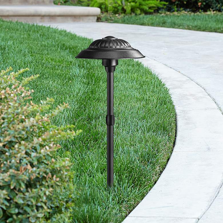 Image 1 Hinkley Saucer Black Outdoor LED Low Voltage Path Light