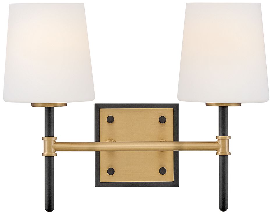 Hinkley Saunders 10 3/4" High Black and Brass Wall Sconce