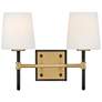 1_Hinkley Saunders 10 3/4" High Black and Brass Wall Sconce