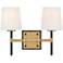 Hinkley Saunders 10 3/4" High Black and Brass Wall Sconce