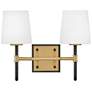 2_Hinkley Saunders 10 3/4" High Black and Brass Wall Sconce more views