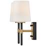 4_Hinkley Saunders 10 3/4" High Black and Brass Wall Sconce more views