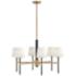 Hinkley Saunders 30"W Black and Brass 6-Light Chandelier