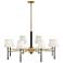 Hinkley Saunders 40" Wide Black and Brass 8-Light Chandelier