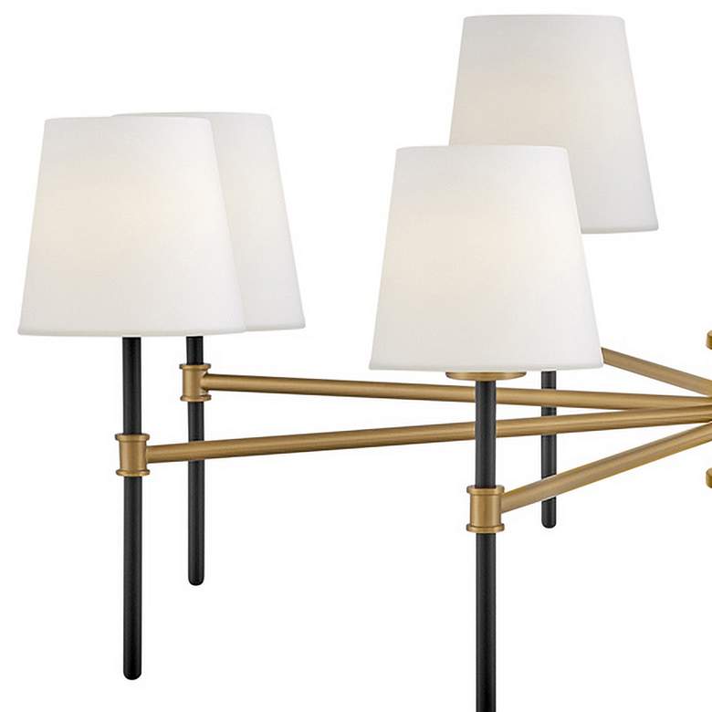 Image 2 Hinkley Saunders 40" Wide Black and Brass 8-Light Chandelier more views